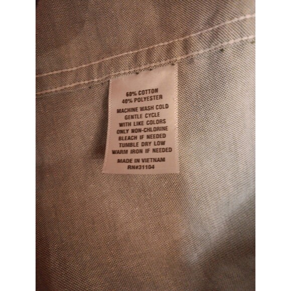 Mens Saddlebred Button Down Medium Shirt Gray Classic Fit - Picture 4 of 5